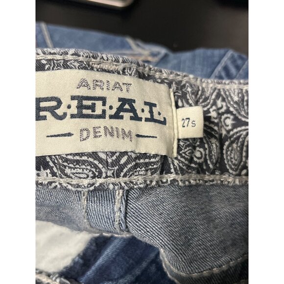 ARIAT Women Mid Rise Straight Jeans Blue size 27S (short) - Picture 3 of 13